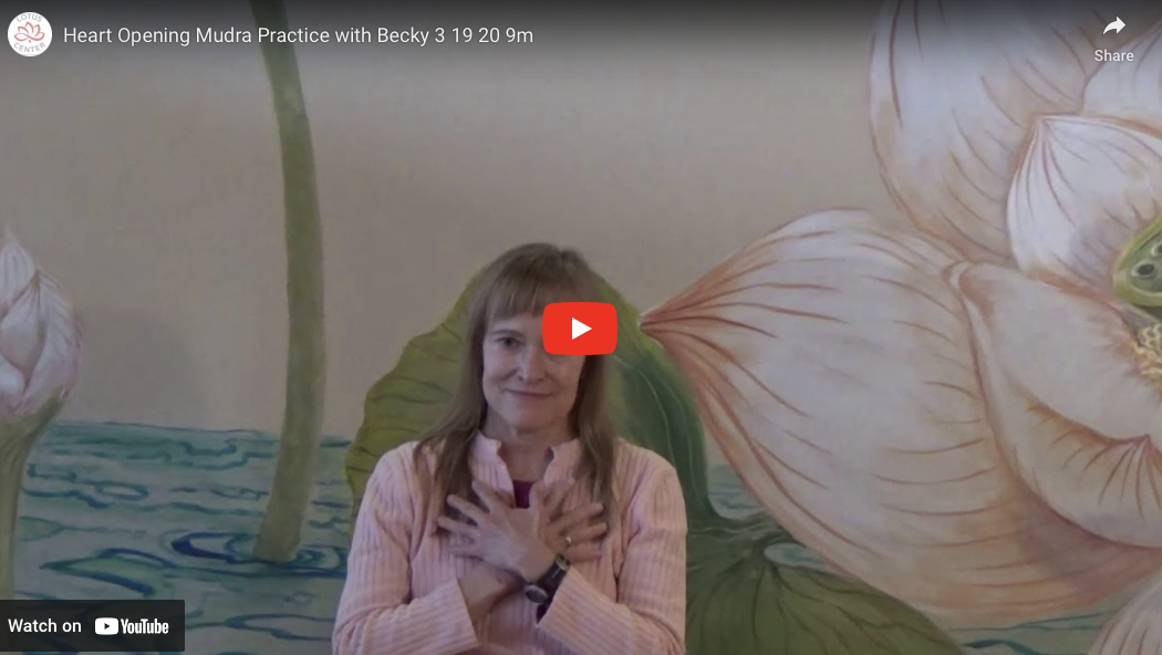 YouTube Image of Yoga Heart Opening Mudra Practice with Becky