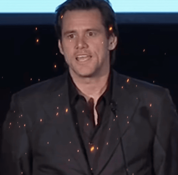 Image of Jim Carrey from a YouTube video.